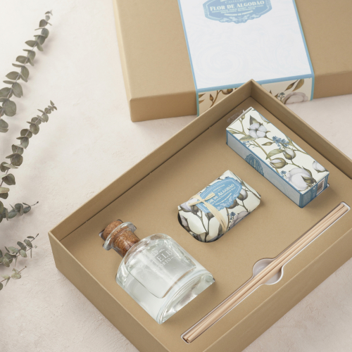 <b>CASTELBEL -AMBIENTE </b><br/>SET DE REGALO FLOR DE ALGODON GIFT-SET